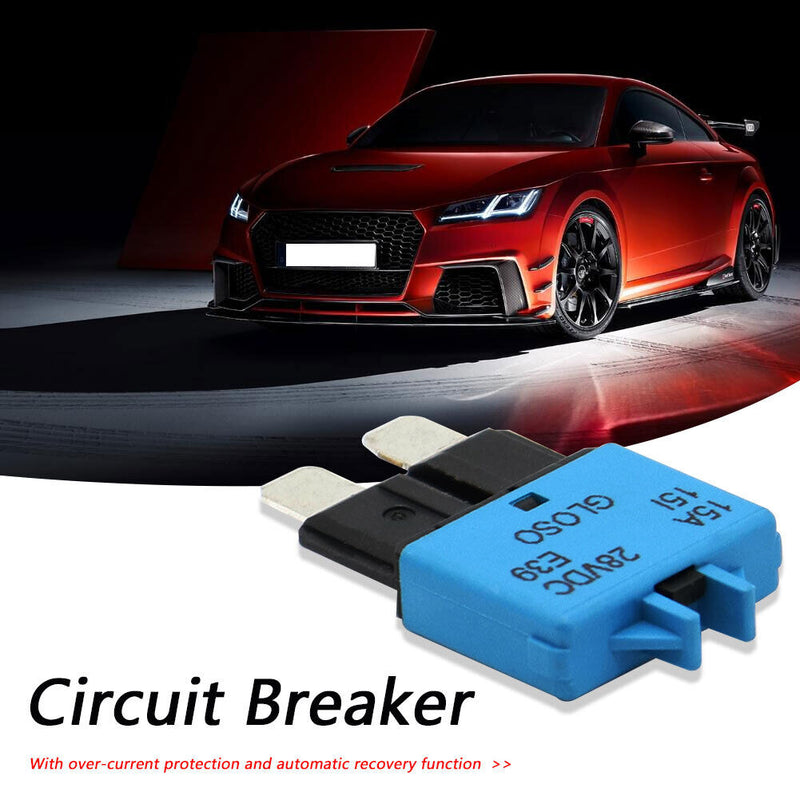 Boat Marine RV Circuit Breaker ATC Blade Fuse Manual Reset Resettable 15 Am