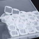 28 Slots Storage Box Nail Art Rhinestone Jewelry Display Case (Clear) Newly
