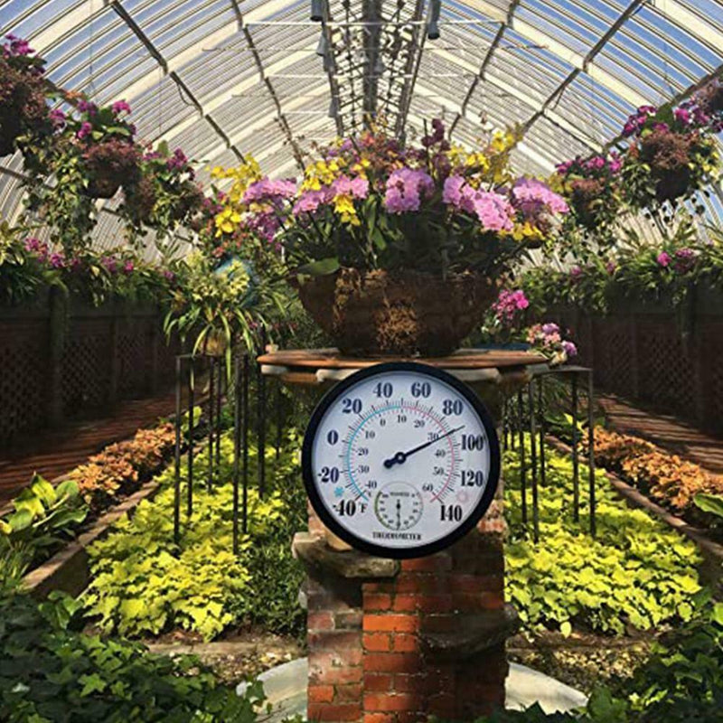 Large Thermometer Meter Outdoor Garden Humidity Hygrometer Tool Analog C1B5