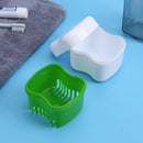 Denture Box Bathroom Travel Denture Cup False Tooth Cleaning Container (E) Newly