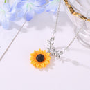 Accessories Sunflower Necklace Clavicle Chain Flower Twig Pendant Bohemian