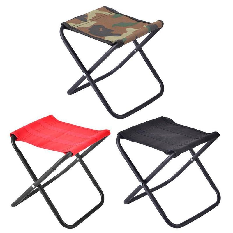 2xLightweight Folding Stool Outdoor Camping Picnic Travel Chair(Camouflage)