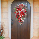 Christmas Wreath Garland Candy Cane Bow Ornament Front Door Wall Home Decor.