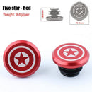 2pcs Aluminum Handlebar End Caps Plugs for MTB Road Folding Bike (Red 2)