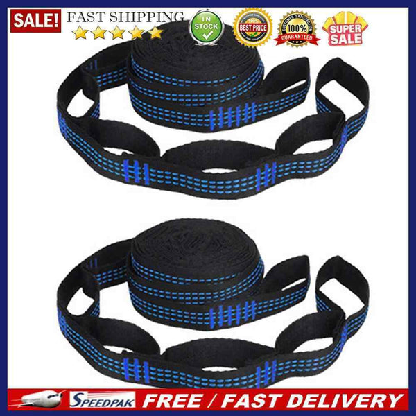 5x2pcs Hammock Strap Outdoor Camping Tree Hanging Load Bearing Rope(Blue)