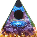 Crystal Orgonite Pyramid Healing Energy Reiki Chakra Home Office Decor (B) Newly