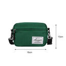 Fashion Women Canvas Patchwork Crossbody Phone Bag Mini Handbags (Green)