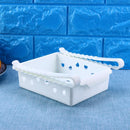 Drawer Refrigerator Storage Box Rack Holder Slide Fridge Organizer(White)