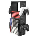 24 Games Disc Storage Tower Holder Controller Bracket for PS5/PS4/Switch Newly