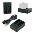 Double Dual Port Slot Battery Charger For Go Pro HD T9B1 6 Camere 8 Hero 5 J9G0