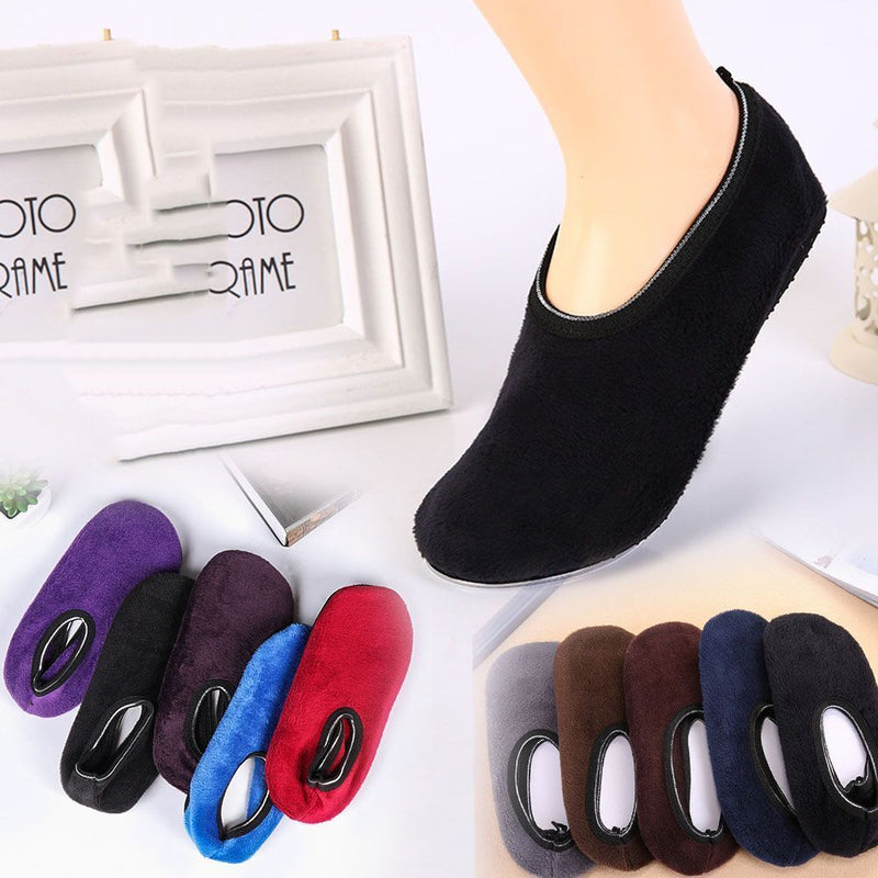 Antislip Slippers Thermal Socks Winter Warm Bedroom Floor Socks Thicken Velvet