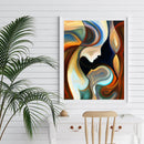 Diamond Round 5D DIY Mosaic Painting Kit Abstract Woman Full Drill Picture Craft