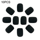 10X Microphone Headset Windscreen Sponge Foam Washable Black Cover Mic S0D3