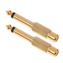 1pc 6.35mm 1/4 in Mono Male Pin to RCA Female Audio Adapter