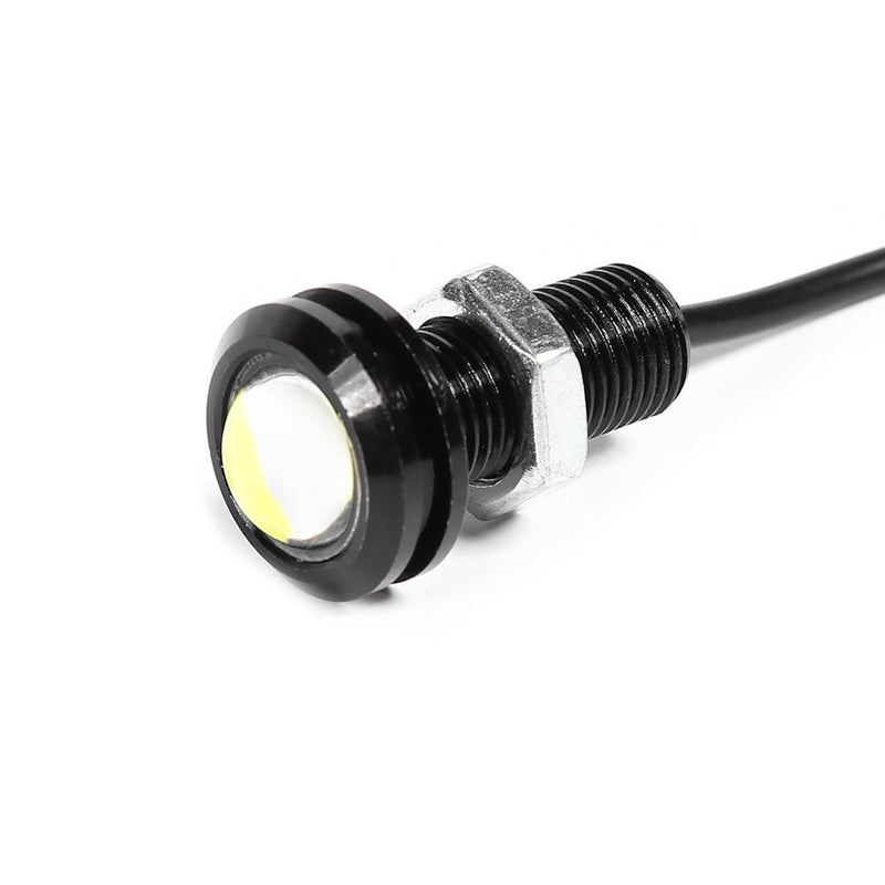 18mm 12V Car Eagle Eye LED Light Daytime Running DRL Reverse Lamp (White) Newly