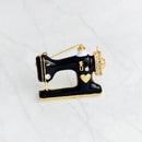 1PC Retro Sewing Machine Black Brooch Pin Jewelry Party Gift Creative Crafts