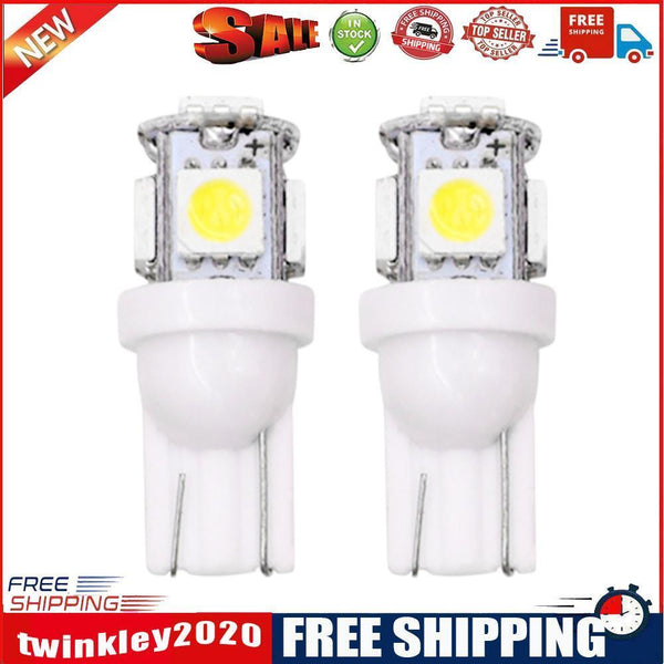 10Pcs T10 W5W 5SMD LED Bulb 5050 Car Auto Width Indicator Light (White)
