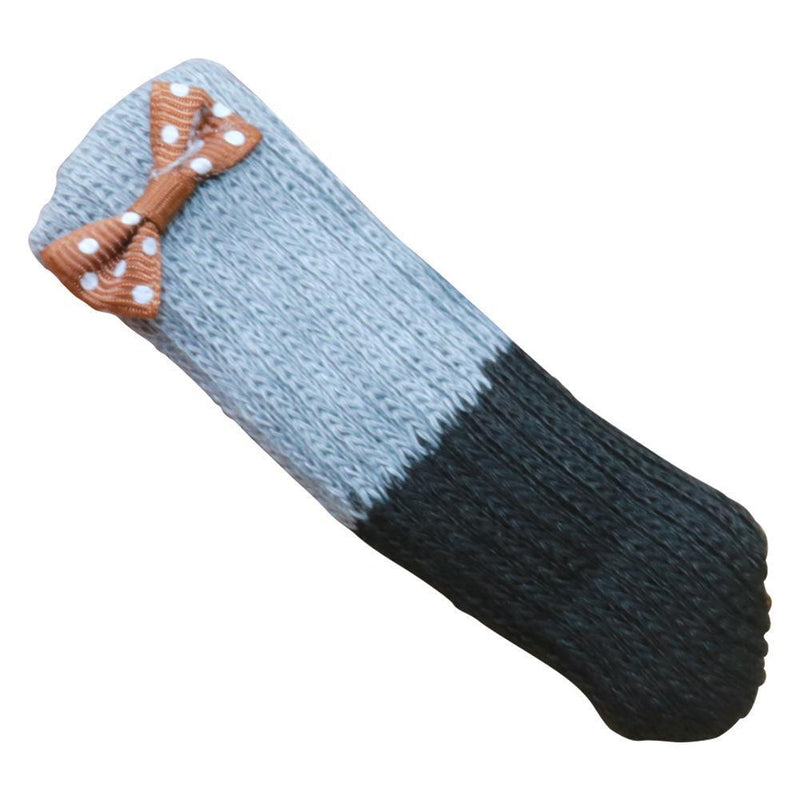 40pcs Cute Table Chair Leg Cover Foot Sock Floor Protectors (Gray + Black)
