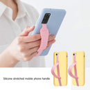 #A 4pcs Silicone Wristband Finger Ring Grip Mobile Phone Holder Wristband Hand H