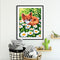 Oil Paint by Numbers Cute Fox Canvas Artwork Living Room Picture DIY Decoration