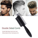 Double Sided Edge Control Hair Comb Styling Eyebrow Brush Tool (Black)