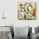 5D DIY Full Drill Diamond Painting Text Cross Stitch Embroidery Kit Needlewor