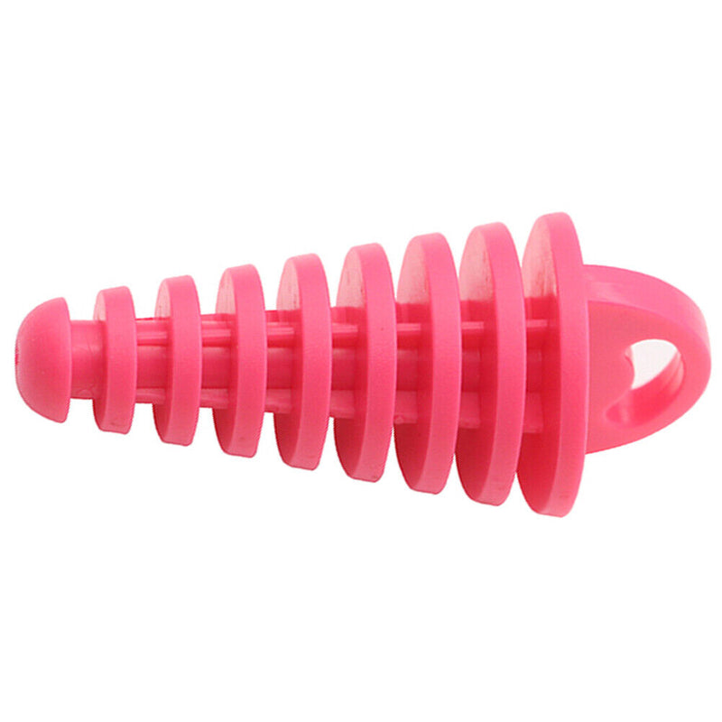 Motorcycle Exhaust Pipe Air-bleeder Plug Muffler Wash Plug Small (Pink) Newly