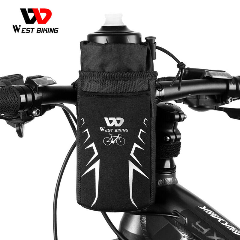 WEST BIKING MTB Bike Handlebar Water Bottle Bag Bicycle Insulation Bags Newly