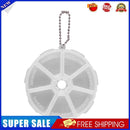 Portable 7 Day Weekly Round Drug Tablet Pill Box Medicine Splitters (White)