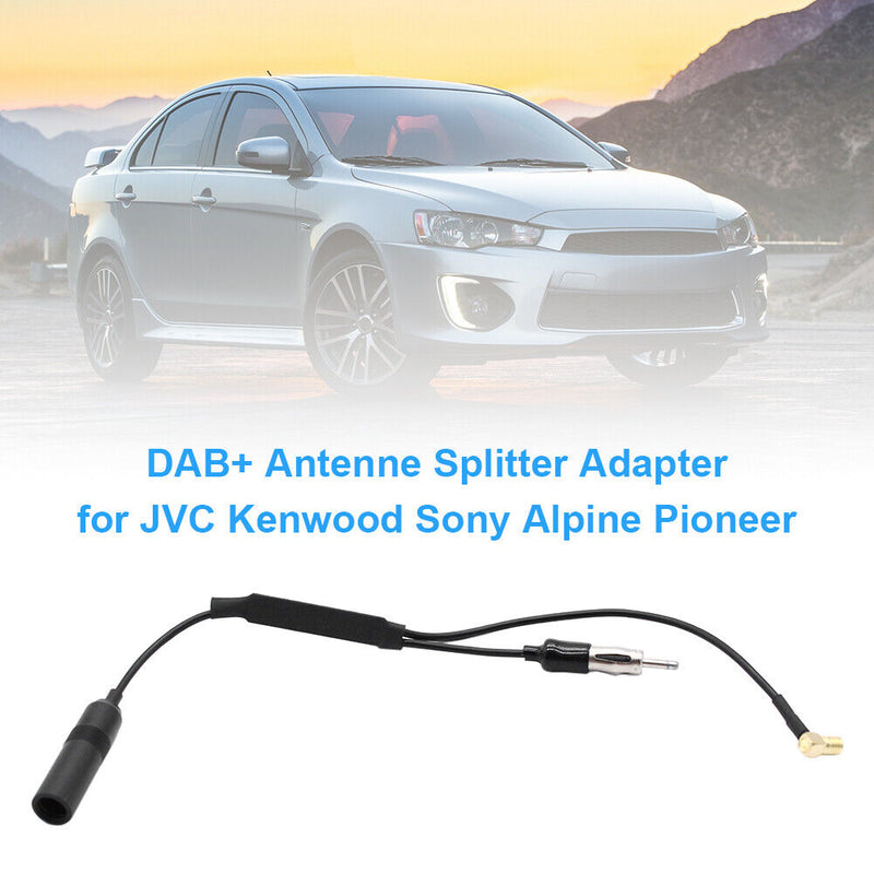 DAB + Antenna Splitter Adapter with Amplifier for Sony JVC Kenwood Car Radio