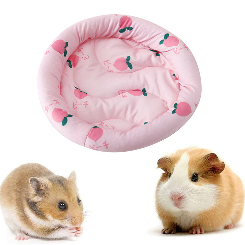 Pet Hamster Nest Pad Cotton Cushion Soft Warm Sleeping Bed (Pink Cherry S) Newly