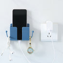 Adhesive Remote Control Mobile Phone Charging Plug Organizer Rack (Blue) Newly