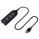USB Hub 5Mbps High Speed Multi USB 2.0 Adapter 4 Port Splitter (Black)