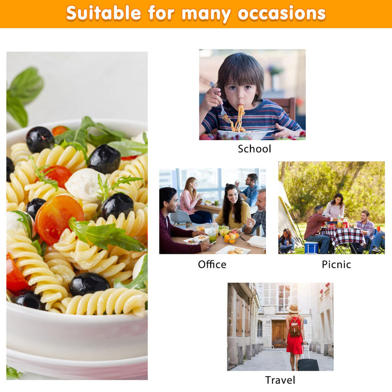 Double Layer Dinnerware Large Capacity Food Storage Container Cartoon for School