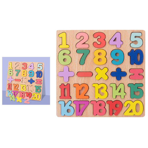 Colorful Number Puzzle Pre-school Cognition Educational Math