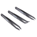 JAKEMY Anti-static Glass Fiber Tweezers Set Straight and Curved Tweezers Newly