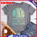 Double plays Baseball T-Shirt Tee -538414 L-Dark Grey