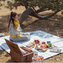 Waterproof Portable Camping Mat Blanket Foldable Leather Picnic Blanket Strap