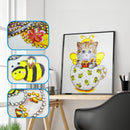 5D DIY Special Shaped Diamond Painting Cat Cup Cross Stitch Embroidery (03)