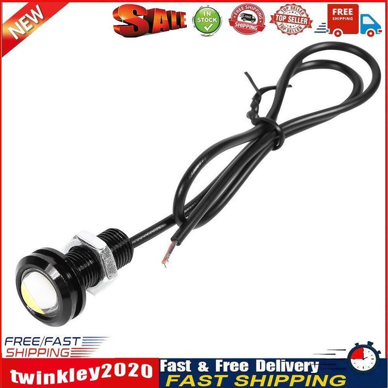 18mm 12V Car Eagle Eye LED Light Daytime Running DRL Reverse Lamp (White) Newly