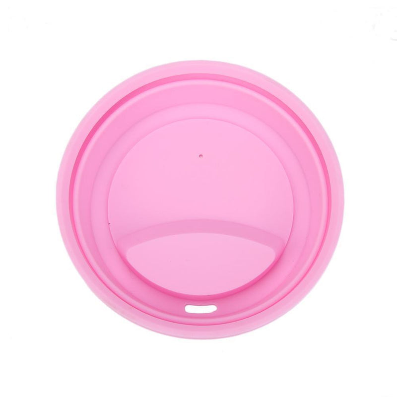Wheel Shape Silicone Cup Lids Heat-resistant Dust-proof Bowl Cover (Pink) Newly