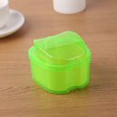 Denture Care Bath Box Clean False Teeth Nursing Hang Net Container (Green) Newly
