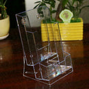 Plastic Clear Tri Fold Brochure Holder Display Stand Box Card G1S3 Business U9C6