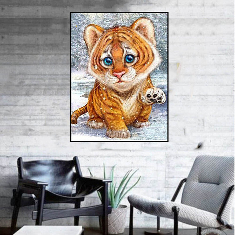 Little Tiger 5D Diamond Painting Embroidery DIY Cross Stitch Home Decor