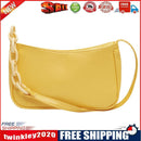 Pure Soft Leather Women Handbag Small Underarm Shoulder Totes Bag (Yellow)