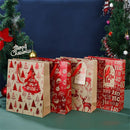 Bag With Handle Kraft Paper Gift Box Cake Package Christmas Gift Bags Elk