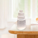 Selenite Tower Quartz Lamp Crystal Ornaments Craft Reiki Healing Home Decoration