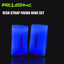 RISK 1 Pair Cycling Silicone Tape Bicycle Handlebar Buckle Sleeve Fixed Ring