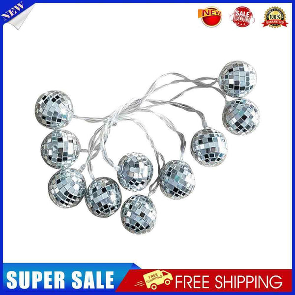 #A Mirror Ball String Lights Battery Powered Twinkle Fairy Wedding Party Decorat