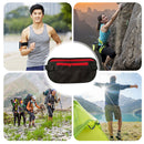 Anti-Theft Invisible Fanny Pack ID Card Key Phone Holder Pouch (Black Red)